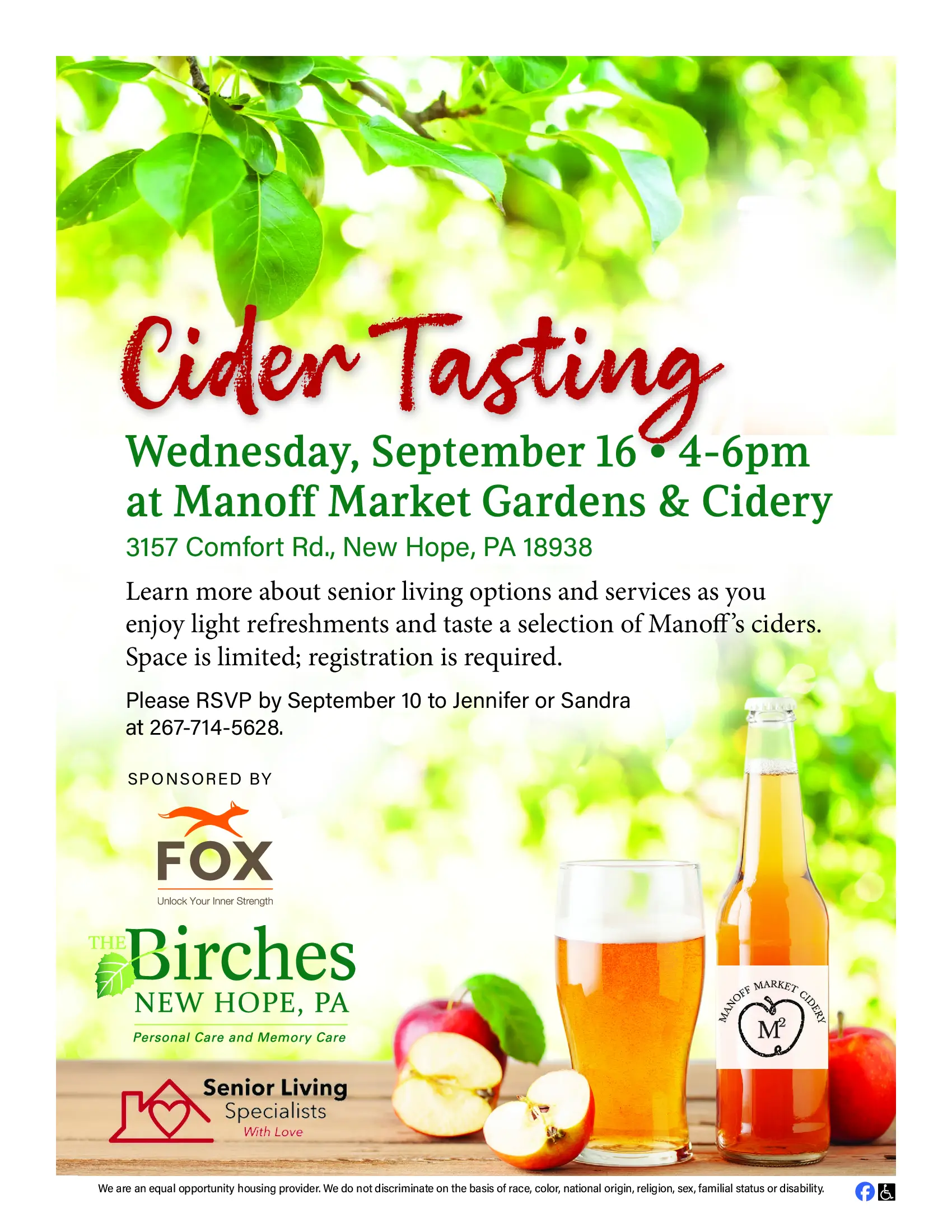 Cider testing The Birches at New Hope